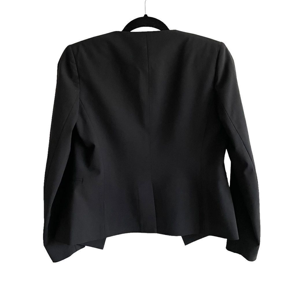 THEORY Open Front Cropped Blazer Jacket Black 0 - Picture 7 of 8